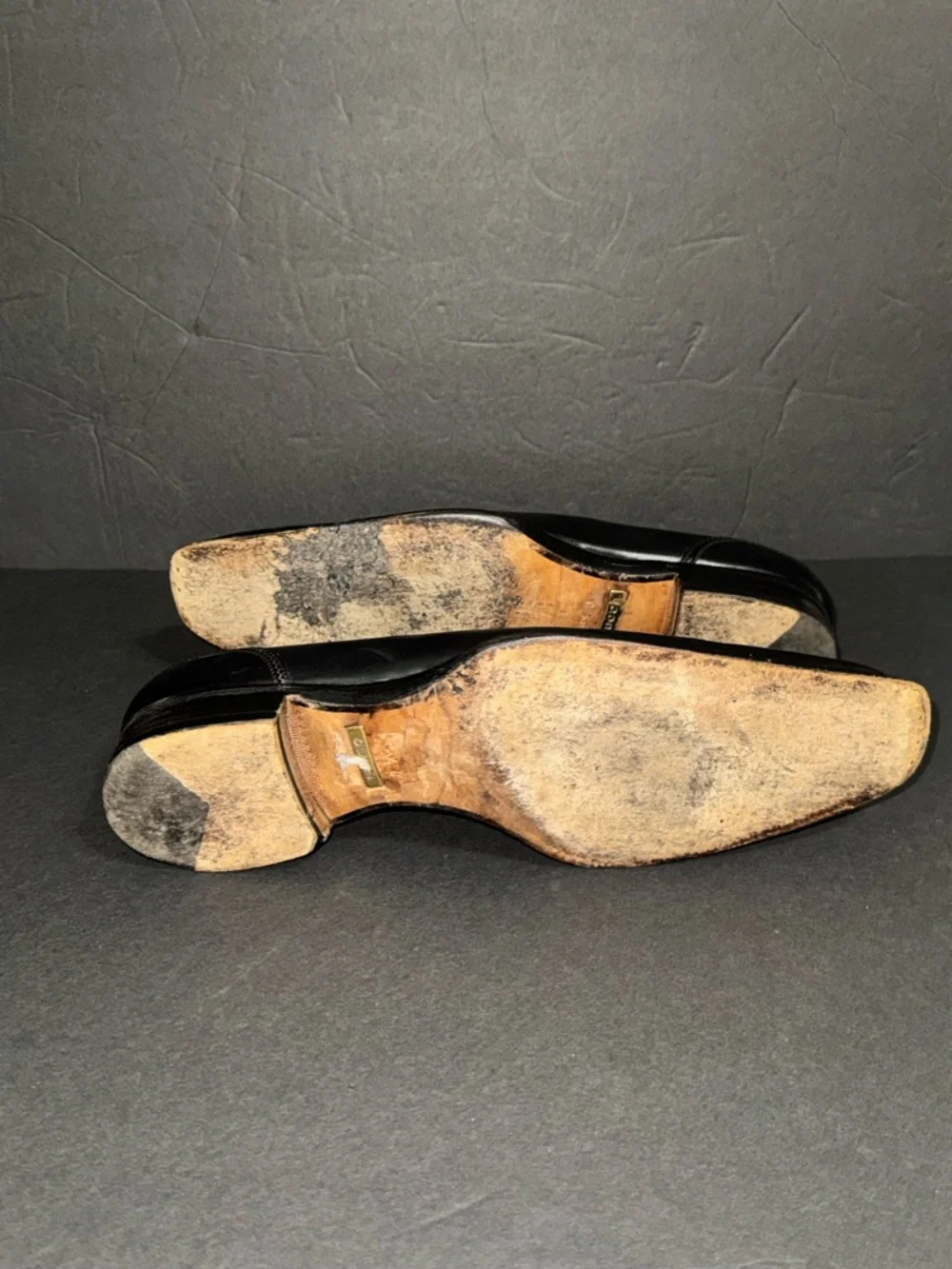 Gucci Black Leather Horsebit Square-Toe Loafers